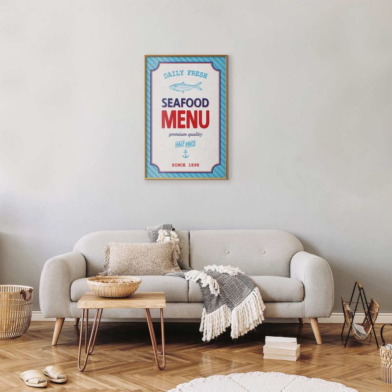 Plakat Artgeist Menu 40x60 cm z ramą złotą 1 szt