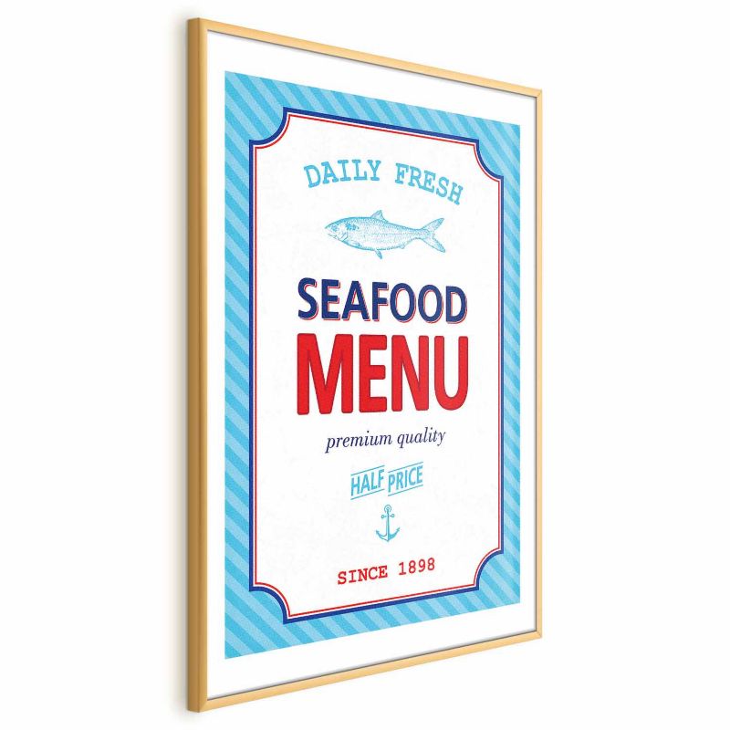 Plakat Artgeist Menu 60x90 cm z ramą złotą 1 szt