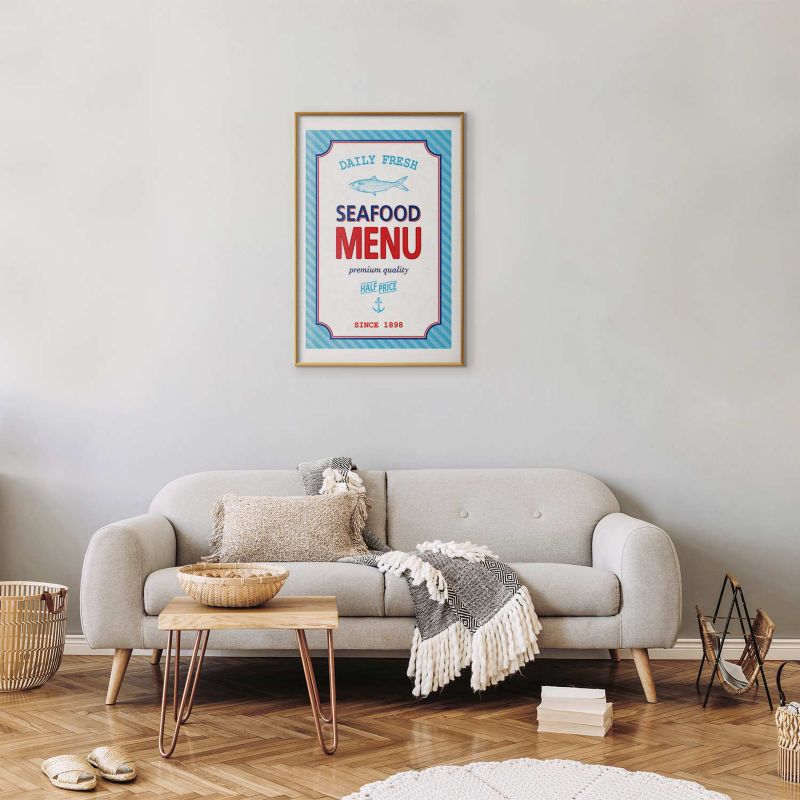 Plakat Artgeist Menu 60x90 cm z ramą złotą 1 szt