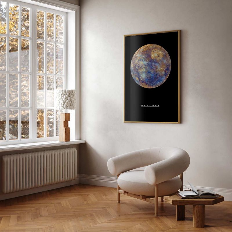 Plakat Artgeist Merkury 29,7x42 cm z ramą złotą 1 szt