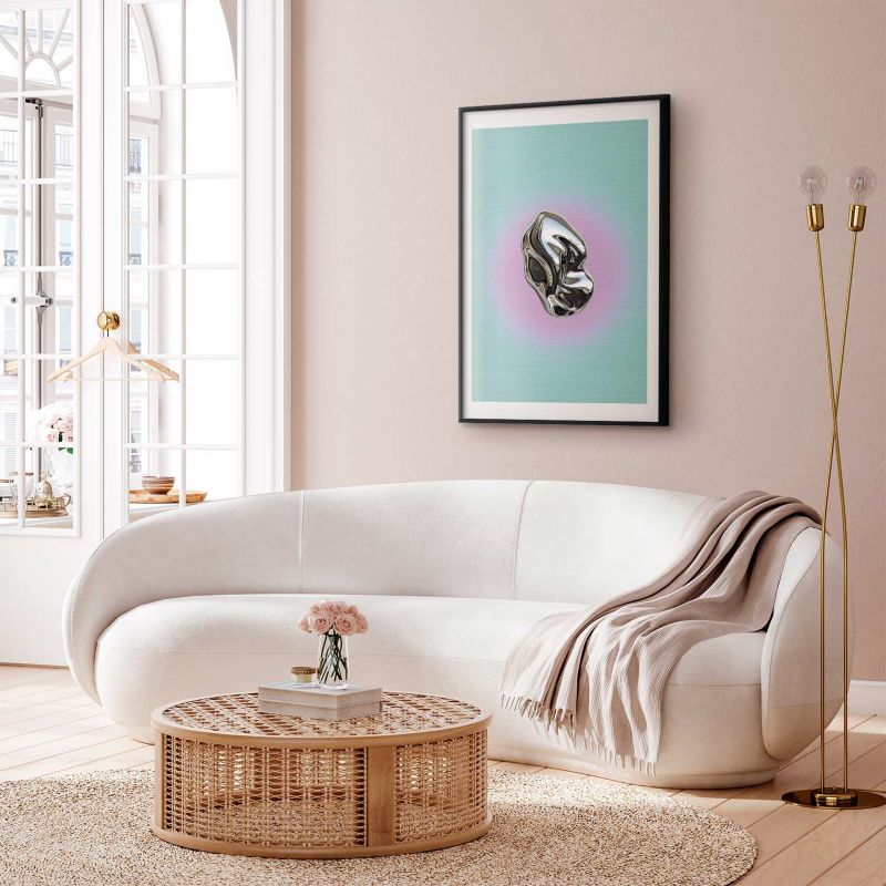 Plakat Artgeist Metaliczna Forma 40x60 cm z ramą czarną 1 szt