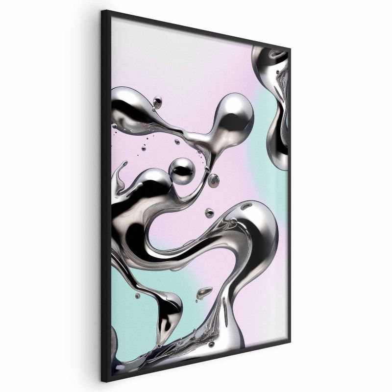 Plakat Artgeist Metaliczne Płynności 21x30 cm z ramą czarną 1 szt