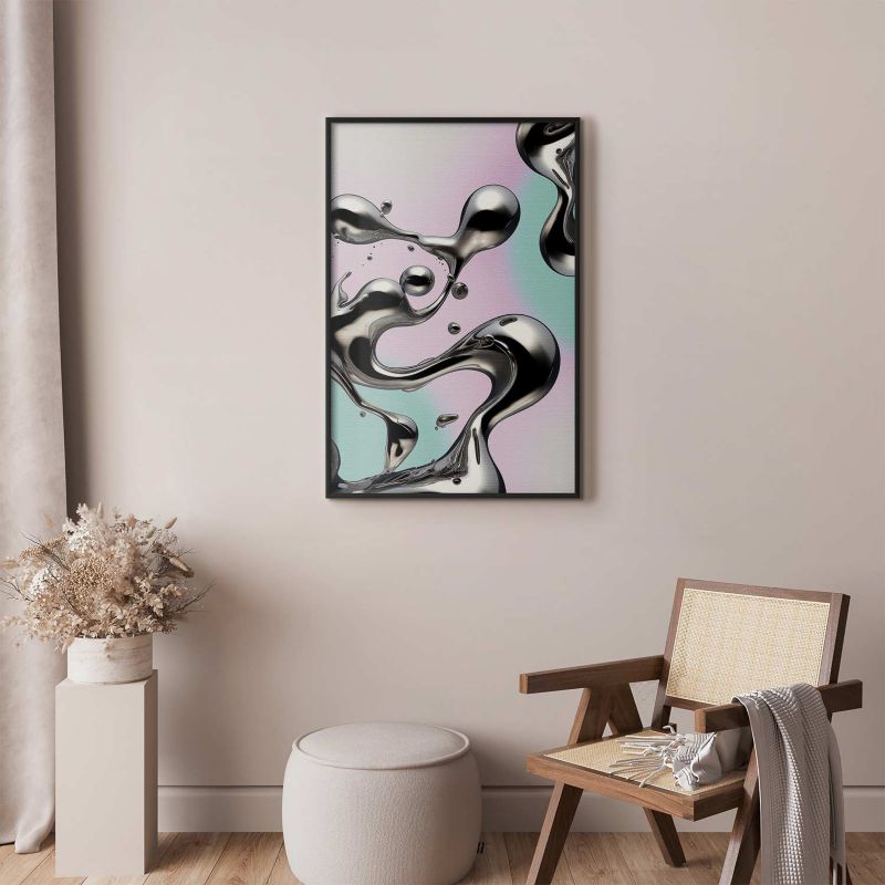Plakat Artgeist Metaliczne Płynności 29,7x42 cm z ramą czarną 1 szt