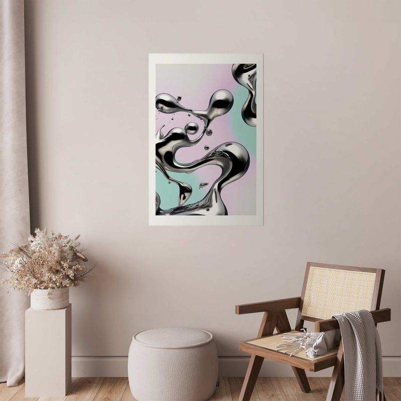 Plakat Artgeist Metaliczne Płynności 40x60 cm bez ramy 1 szt