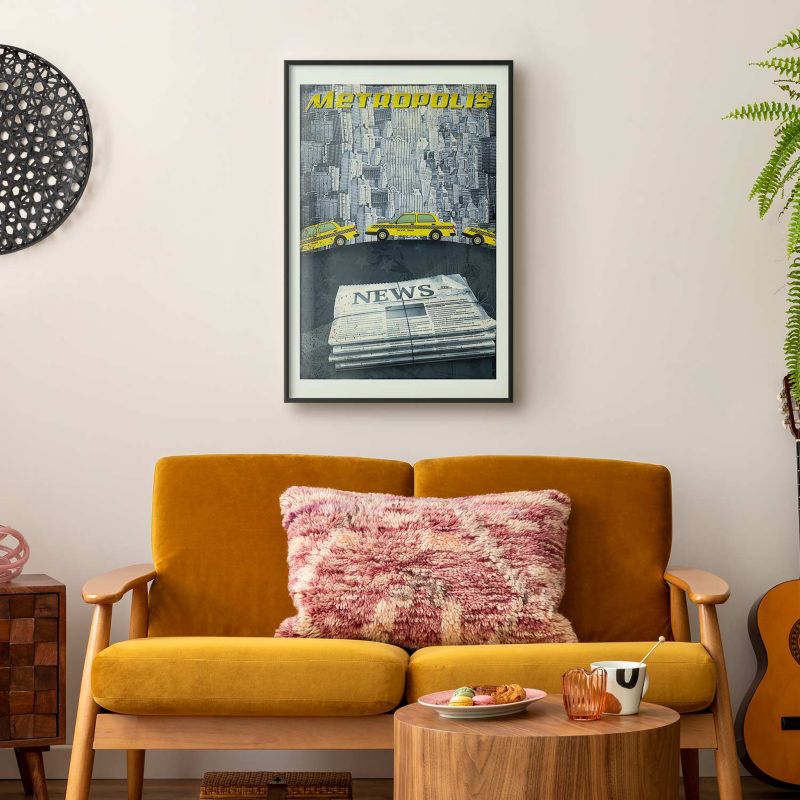 Plakat Artgeist Metropolis 60x90 cm z ramą czarną 1 szt