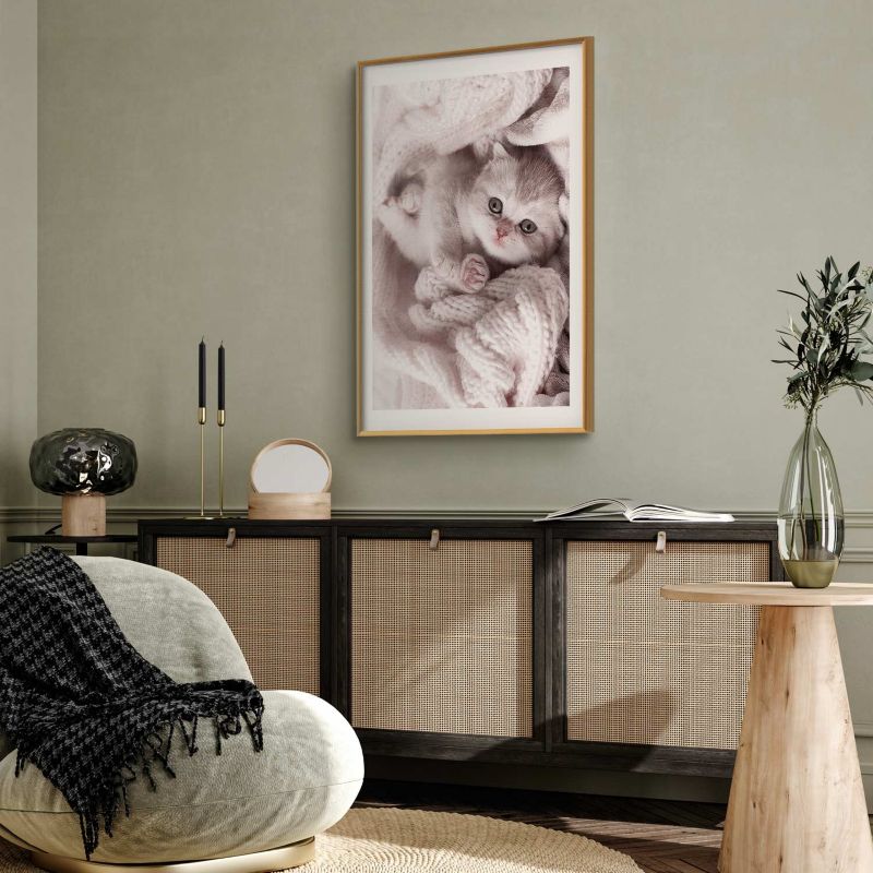 Plakat Artgeist Miłośnik wypoczynku 40x60 cm z ramą złotą 1 szt