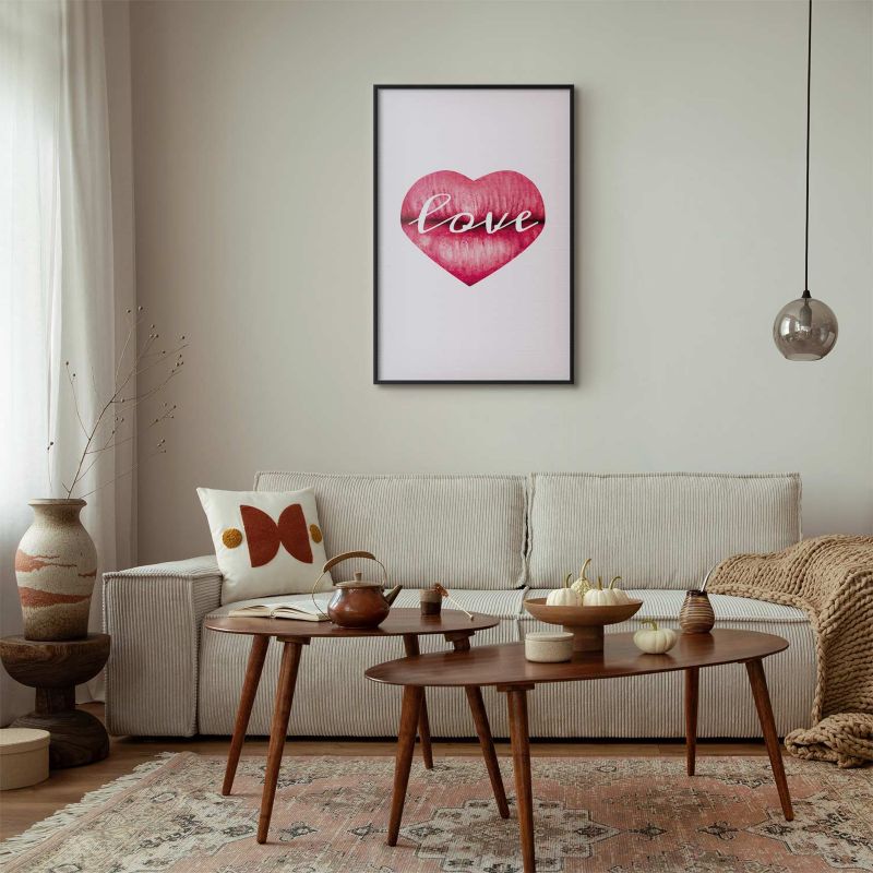Plakat Artgeist Miłosne usta 21x30 cm z ramą czarną 1 szt