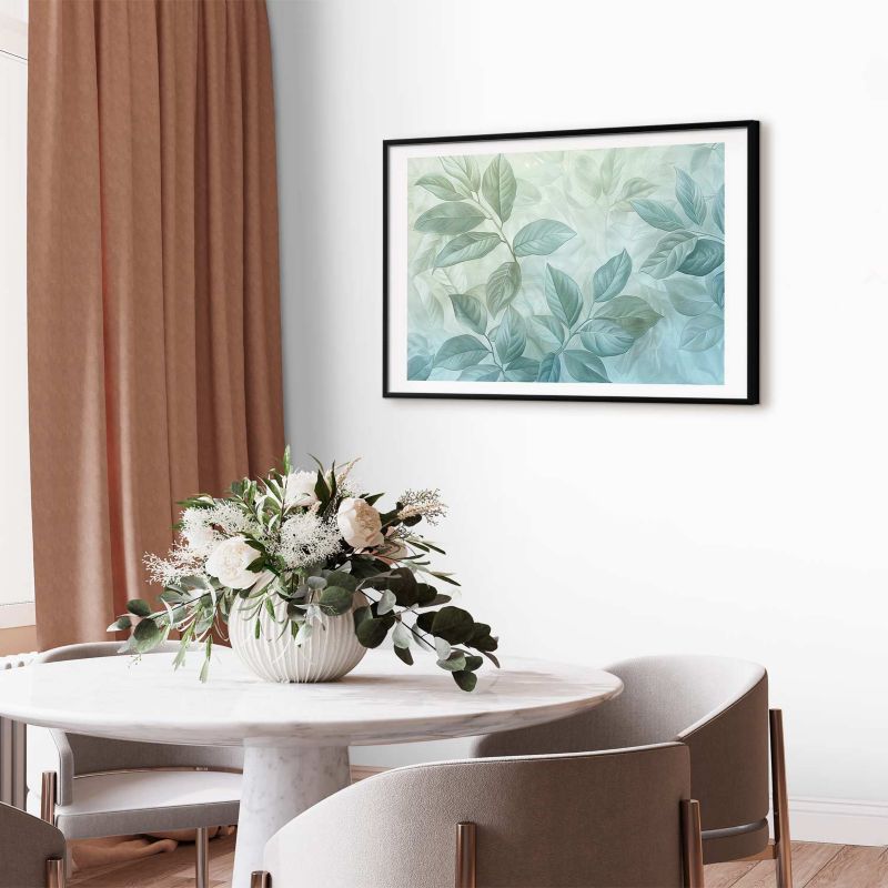 Plakat Artgeist Miętowe liście 42x29,7 cm z ramą czarną 1 szt