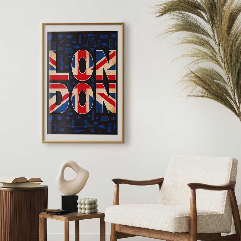 Plakat Artgeist Miasto kultury 21x30 cm z ramą złotą 1 szt