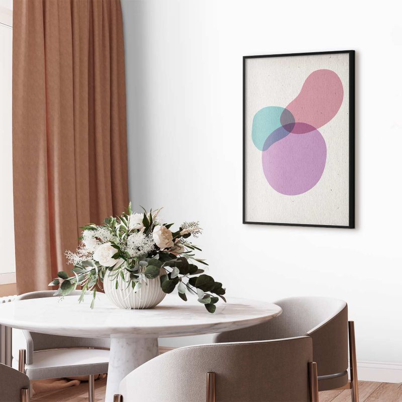 Plakat Artgeist Mieszanka barw 40x60 cm z ramą czarną 1 szt