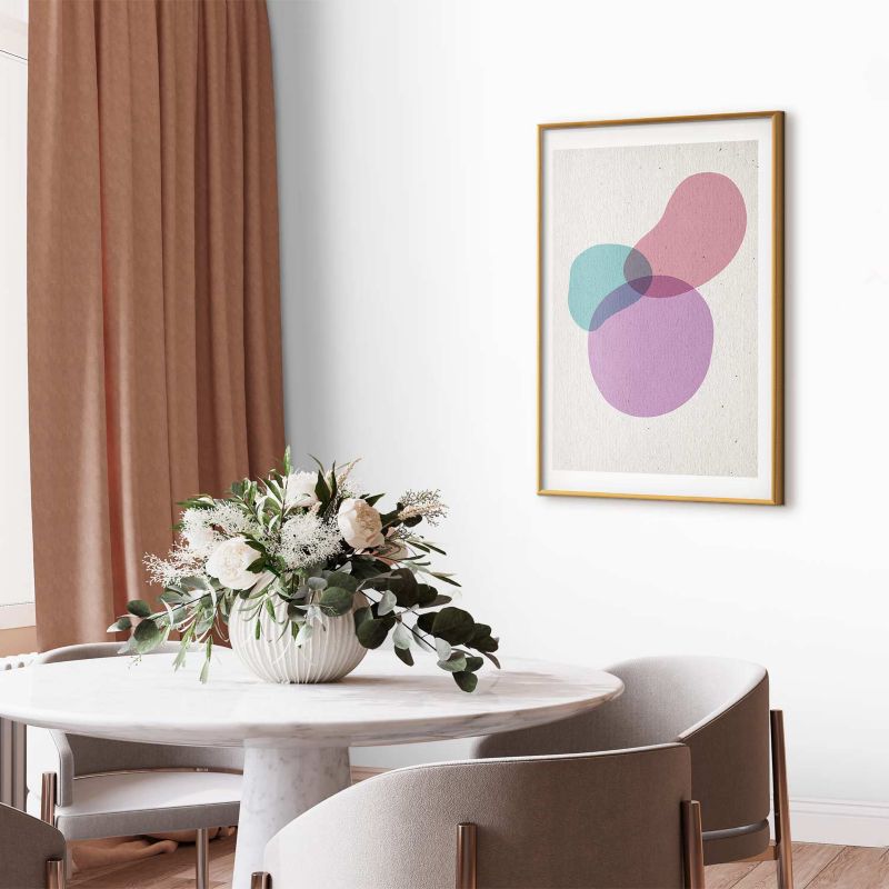 Plakat Artgeist Mieszanka barw 40x60 cm z ramą złotą 1 szt