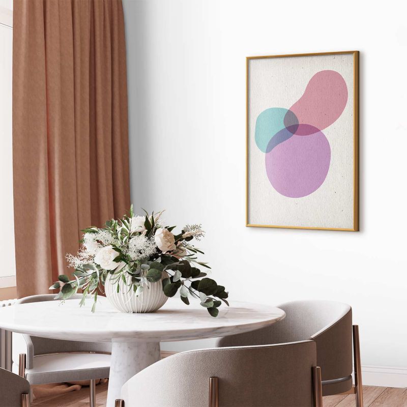 Plakat Artgeist Mieszanka barw 40x60 cm z ramą złotą 1 szt