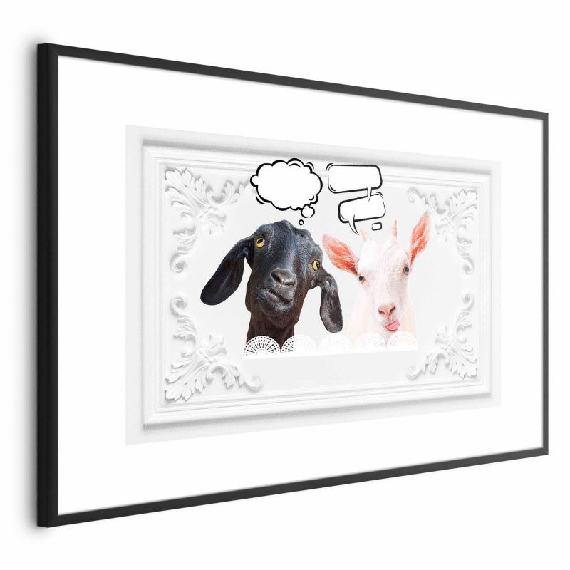 Plakat Artgeist Śmieszne kozy 42x29,7 cm z ramą czarną 1 szt