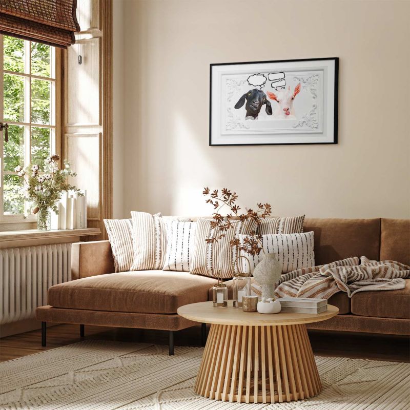 Plakat Artgeist Śmieszne kozy 42x29,7 cm z ramą czarną 1 szt