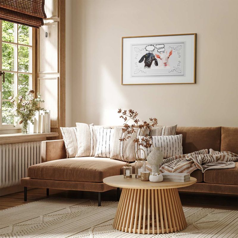 Plakat Artgeist Śmieszne kozy 42x29,7 cm z ramą złotą 1 szt