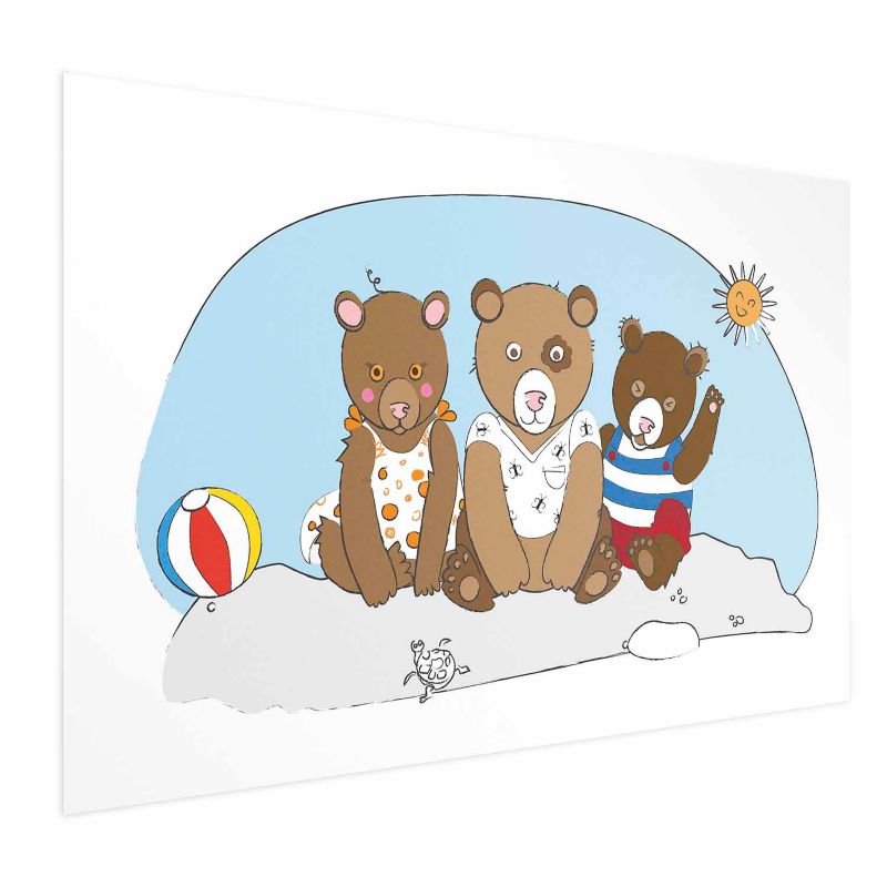 Plakat Artgeist Misie na plaży 60x40 cm bez ramy 1 szt