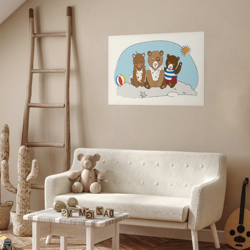 Plakat Artgeist Misie na plaży 60x40 cm bez ramy 1 szt