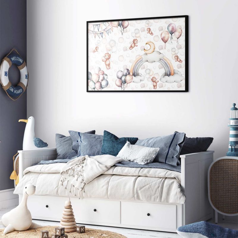 Plakat Artgeist Misie w przestworzach 42x29,7 cm z ramą czarną 1 szt