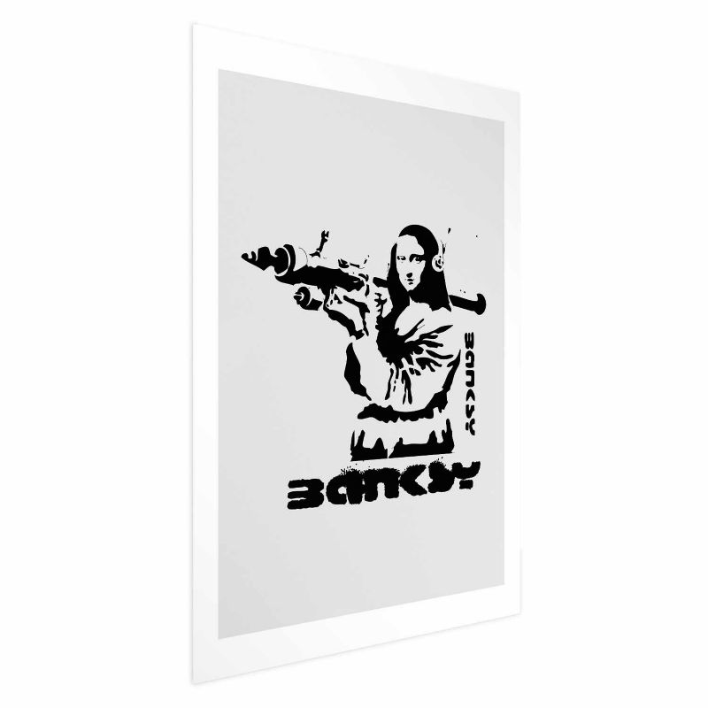Plakat Artgeist Mona Lisa z bazuką 40x60 cm bez ramy 1 szt