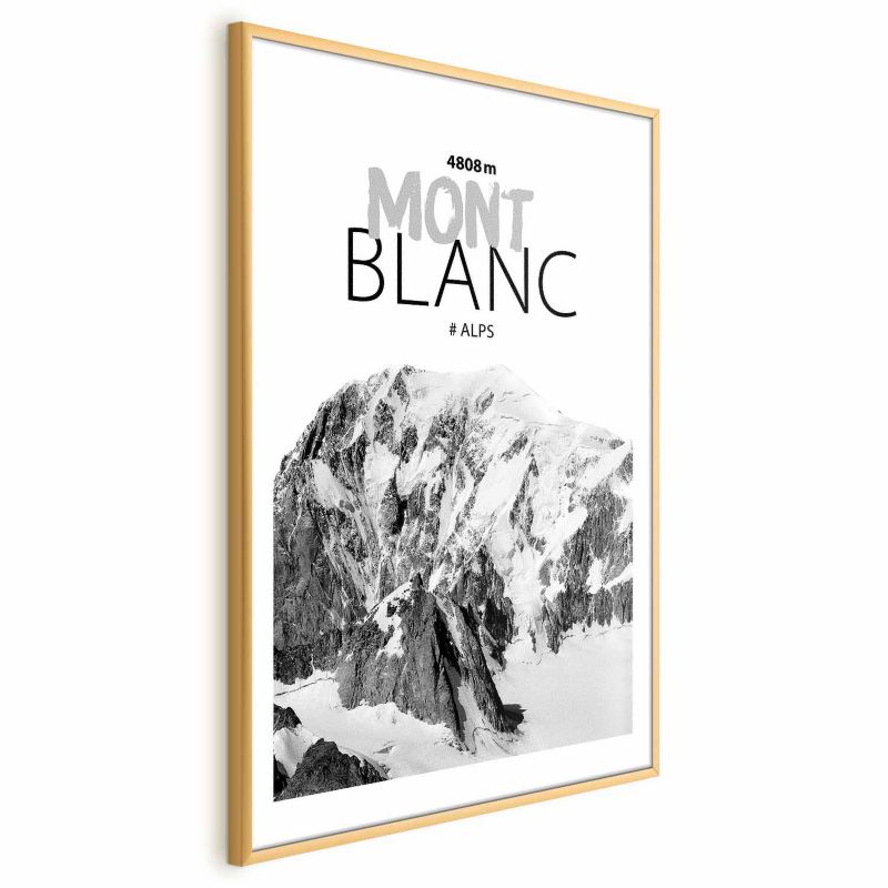 Plakat Artgeist Mont Blanc 40x60 cm z ramą złotą 1 szt