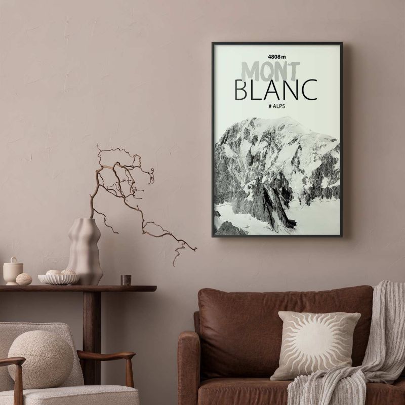 Plakat Artgeist Mont Blanc 60x90 cm z ramą czarną 1 szt