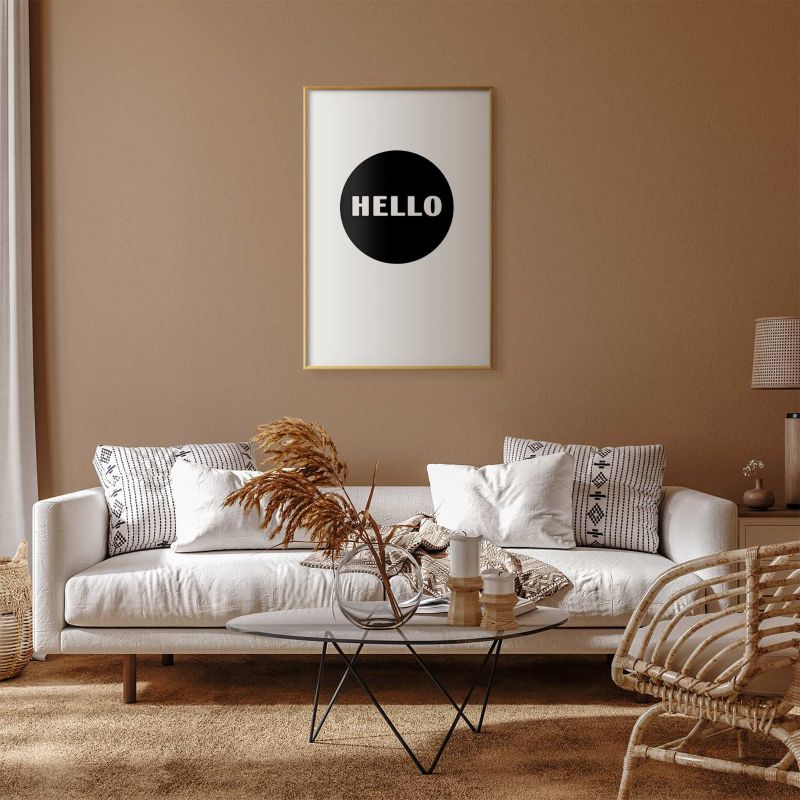 Plakat Artgeist Na dzień dobry 40x60 cm z ramą złotą 1 szt