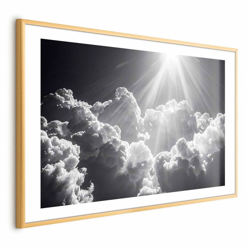 Plakat Artgeist Nadzieja w chmurach 30x21 cm z ramą złotą 1 szt