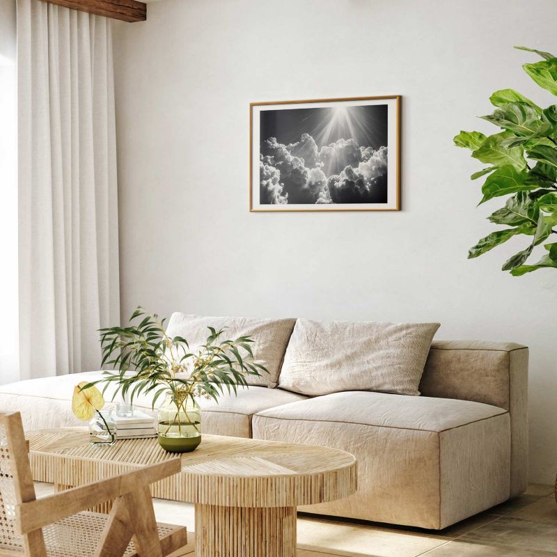 Plakat Artgeist Nadzieja w chmurach 90x60 cm z ramą złotą 1 szt