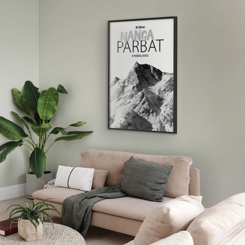 Plakat Artgeist Nanga Parbat 21x30 cm z ramą czarną 1 szt
