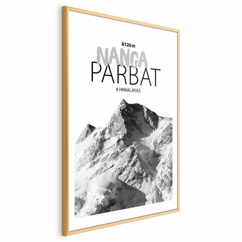 Plakat Artgeist Nanga Parbat 40x60 cm z ramą złotą 1 szt