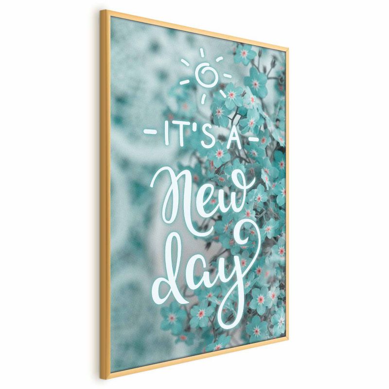 Plakat Artgeist New day 60x90 cm z ramą złotą 1 szt