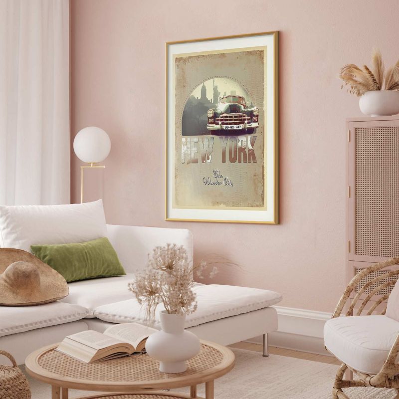 Plakat Artgeist New York 29,7x42 cm z ramą złotą 1 szt