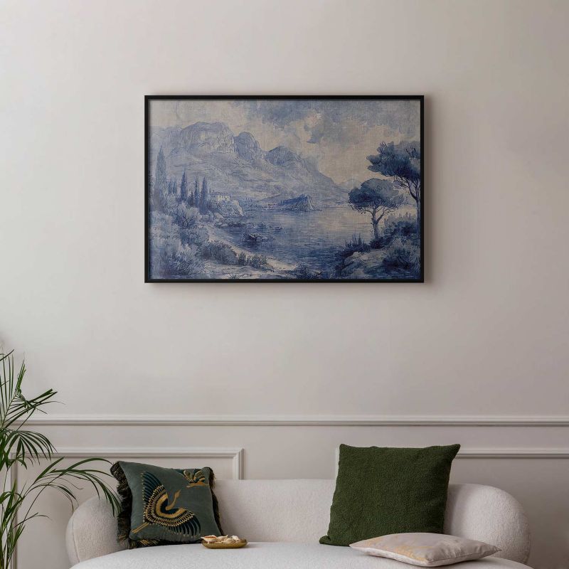 Plakat Artgeist Niebieska zatoka 30x21 cm z ramą czarną 1 szt