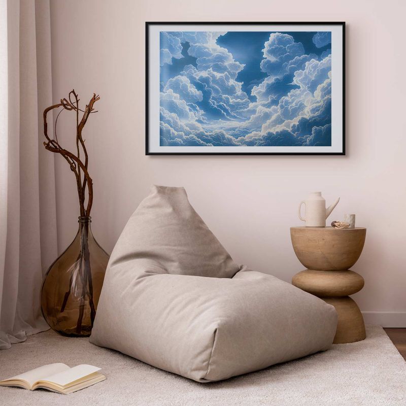 Plakat Artgeist Niebo i puchate chmury 30x21 cm z ramą czarną 1 szt