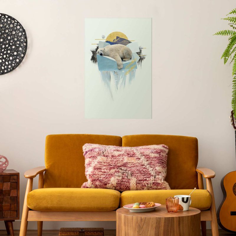Plakat Artgeist Niedźwiedź polarny 60x90 cm bez ramy 1 szt