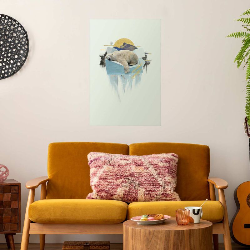 Plakat Artgeist Niedźwiedź polarny 60x90 cm bez ramy 1 szt