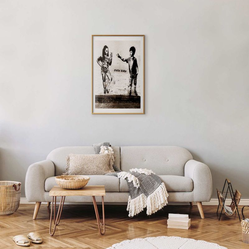 Plakat Artgeist Niegrzeczne dzieci 29,7x42 cm z ramą złotą 1 szt