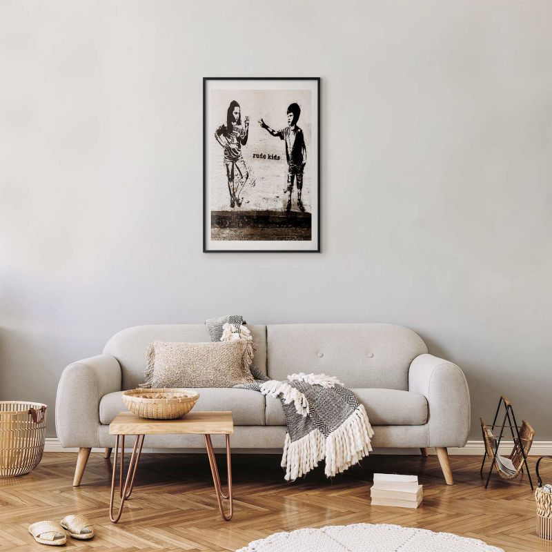 Plakat Artgeist Niegrzeczne dzieci 60x90 cm z ramą czarną 1 szt