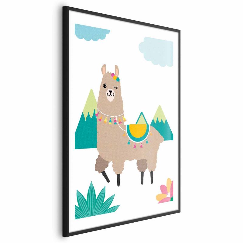 Plakat Artgeist Niezwykła lama 21x30 cm z ramą czarną 1 szt