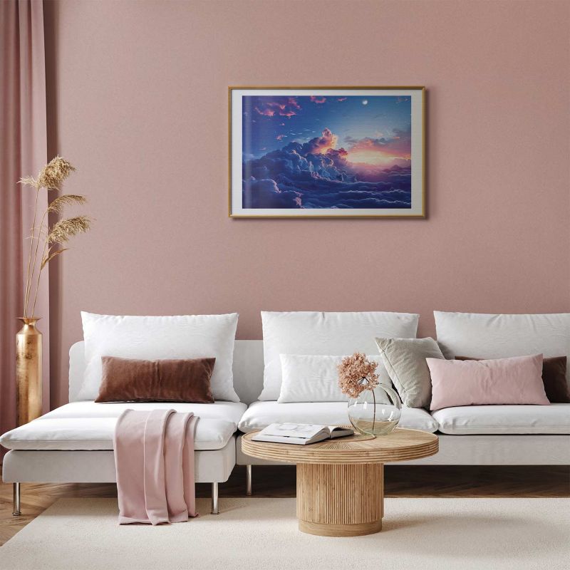 Plakat Artgeist Nocne góry 42x29,7 cm z ramą złotą 1 szt