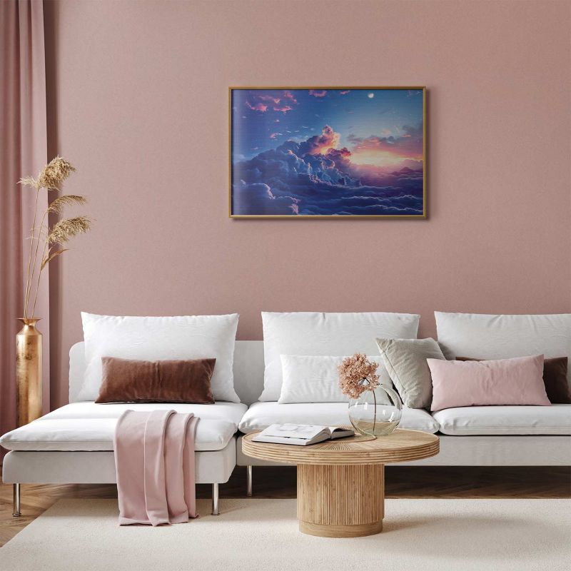 Plakat Artgeist Nocne góry 42x29,7 cm z ramą złotą 1 szt