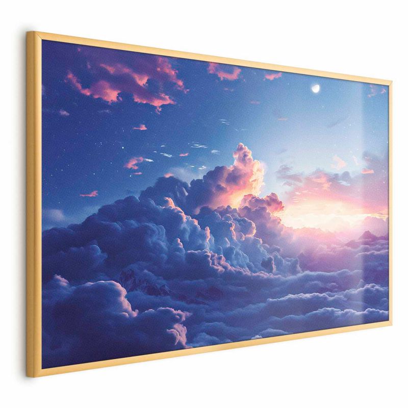 Plakat Artgeist Nocne góry 60x40 cm z ramą złotą 1 szt