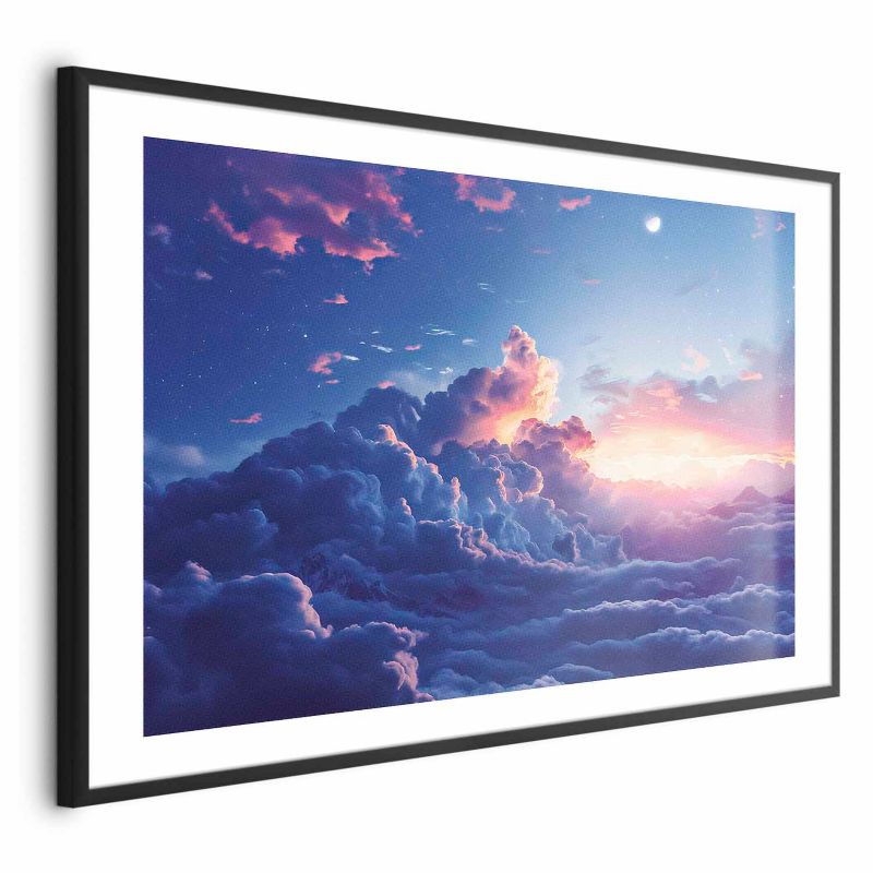 Plakat Artgeist Nocne góry 90x60 cm z ramą czarną 1 szt