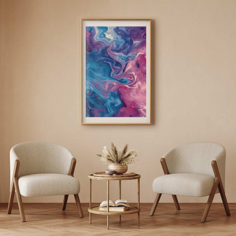 Plakat Artgeist Nocne Przepływy 40x60 cm z ramą złotą 1 szt