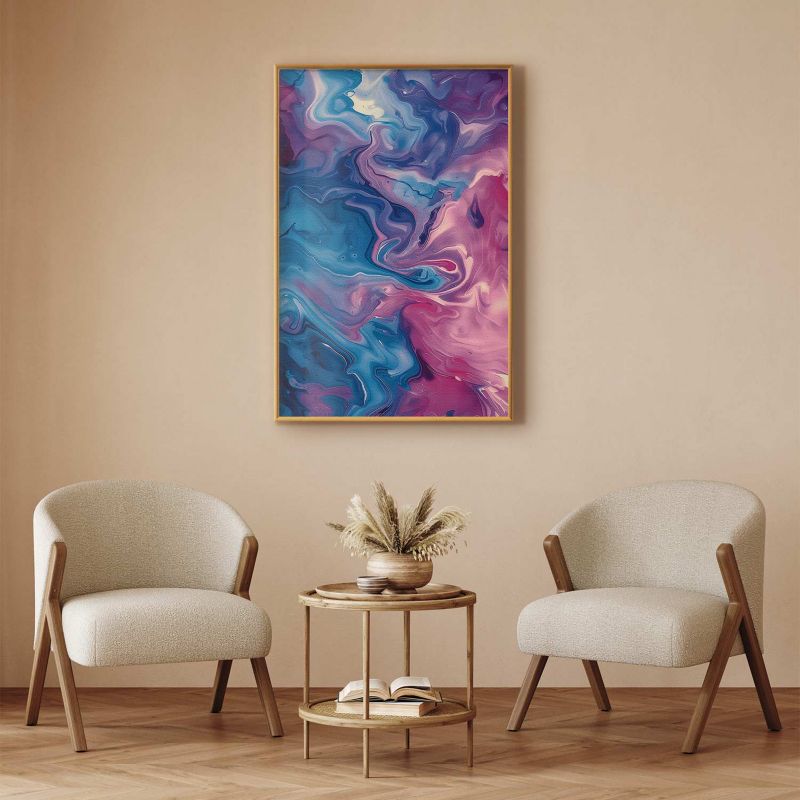 Plakat Artgeist Nocne Przepływy 60x90 cm z ramą złotą 1 szt