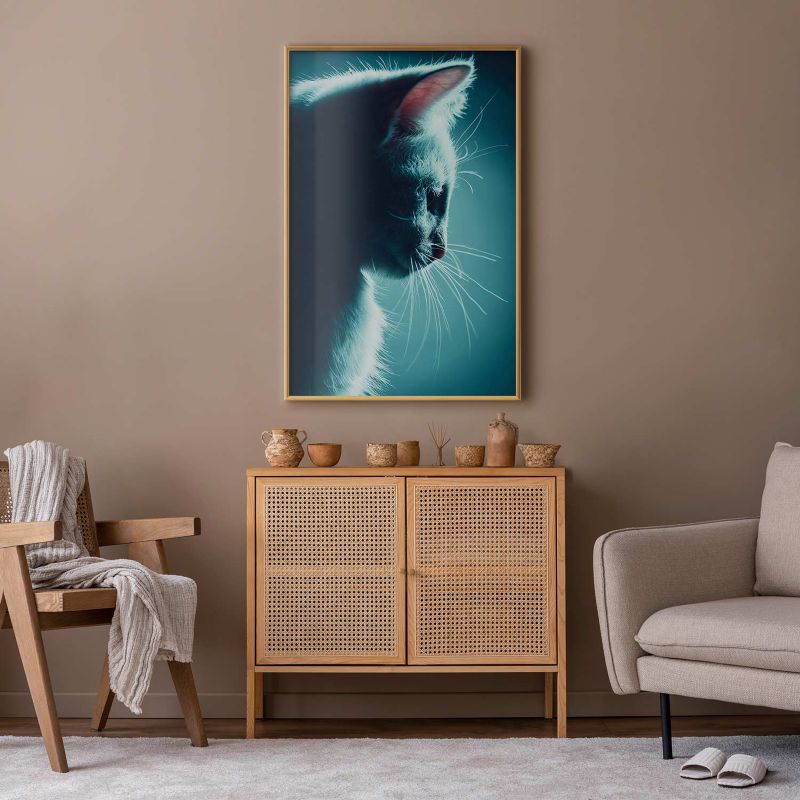 Plakat Artgeist Nocny włóczęga 21x30 cm z ramą złotą 1 szt