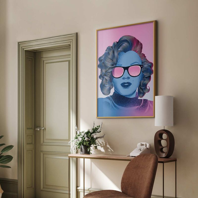 Plakat Artgeist Norma Jeane 21x30 cm z ramą złotą 1 szt