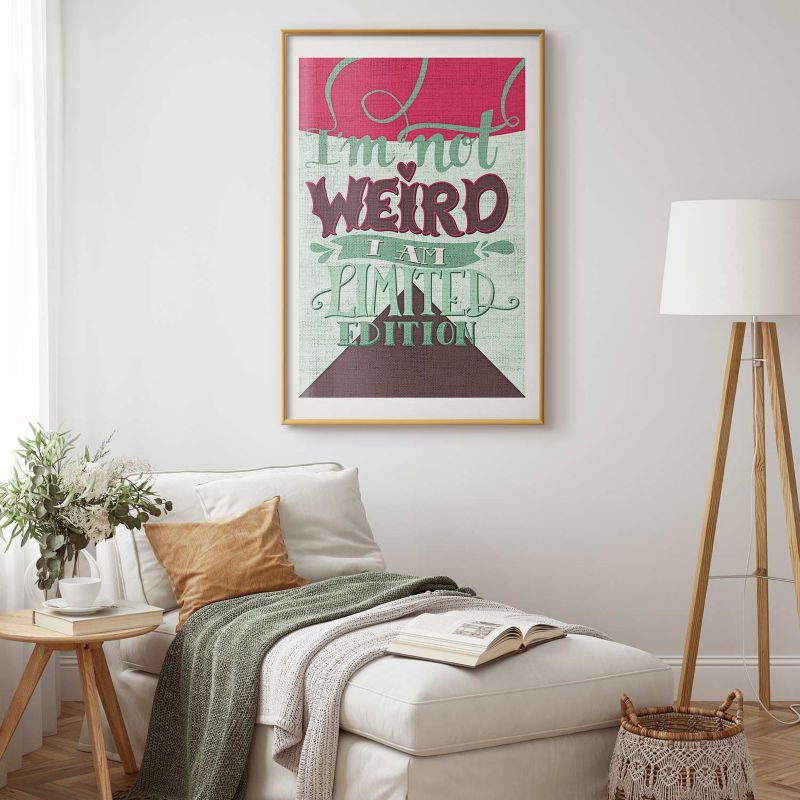 Plakat Artgeist Not weird 60x90 cm z ramą złotą 1 szt