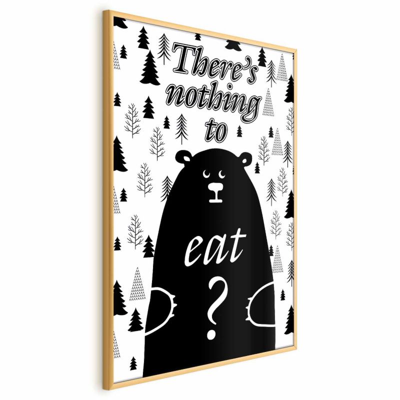 Plakat Artgeist Nothing to eat 40x60 cm z ramą złotą 1 szt
