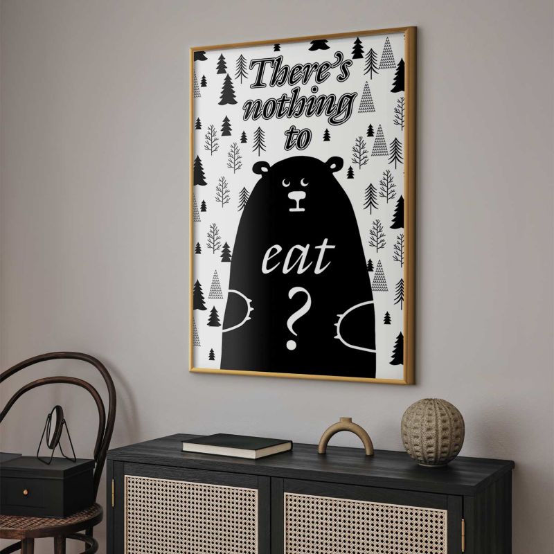 Plakat Artgeist Nothing to eat 40x60 cm z ramą złotą 1 szt